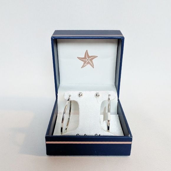 Giuliana Jewelry - Sterling Silver 40mm Hoops & Stud Earrings